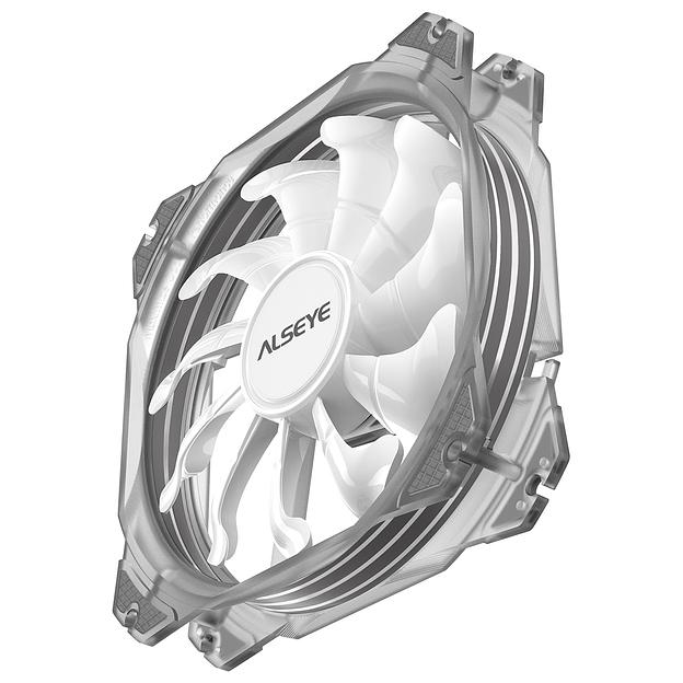 Вентилятор Alseye M120-P, 120мм, 1200rpm, 3-pin+Molex, прозрачный/RGB, 68.4CFM, 20.4дБ (AS.04.01.0001) фото 3