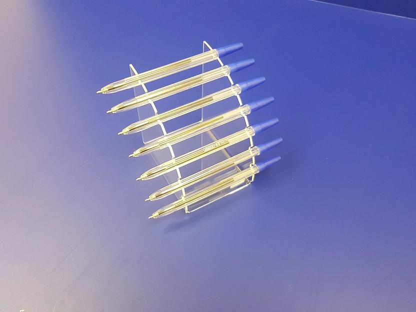 Подставка для ручек карандашей кистей 7 секции (размещение по радиусу, синяя) фото 4