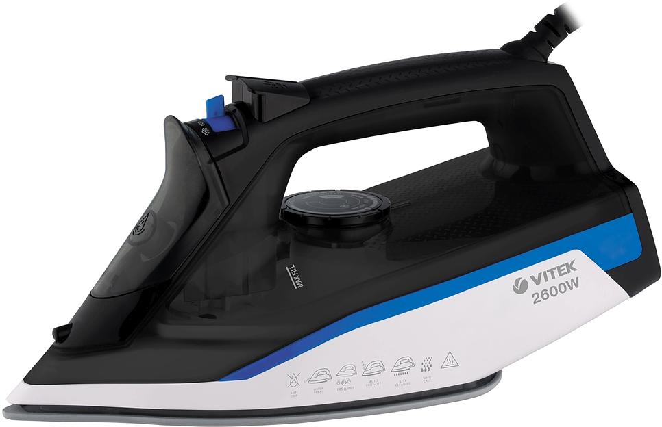 Утюг Vitek VT-8329 2600Вт черный/белый/синий фото 1