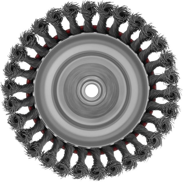 Щетка дисковая по мет. Matrix 74629 d=150мм d(посад.)=14мм (угловые шлифмашины) (упак.:1шт) фото 4