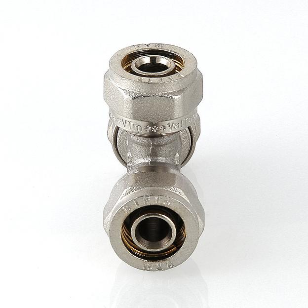 Фитинг обжимной тройник латунный никелированный опт фото 4