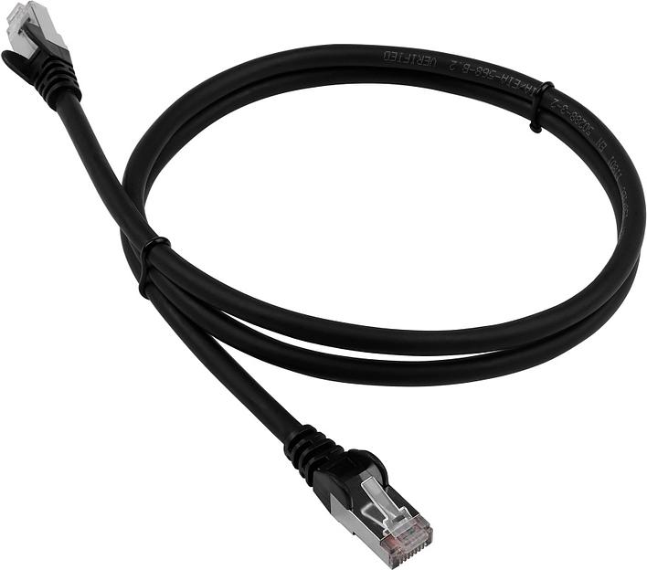 Патч-корд Lanmaster LAN-PC45/S6-2.0-BK FTP вилка RJ-45-вилка RJ-45 кат.6 2м чёрный LSZH (уп.:1шт) фото 1