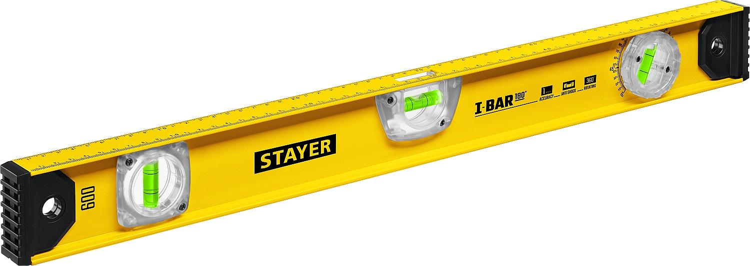 STAYER I-Bar 180˚, 600 мм, двутавровый, уровень с поворотным глазком (3470-060) фото 1