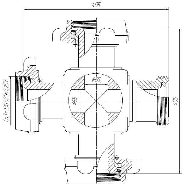 Крестовина в сборе АСК КР-65.110.000A фото 2