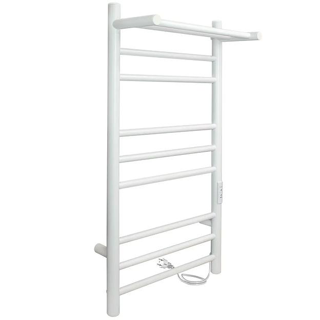 Электрический полотенцесушитель «Line Trinity» 800х432 мм белый матовый (таймер, скрытый монтаж, универсальное подключение) ОПТ  фото 4