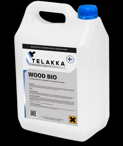 Смывка краски с дерева, масляной, акриловой, эмали на водной основе TELAKKA WOOD BIO 10л фото 1