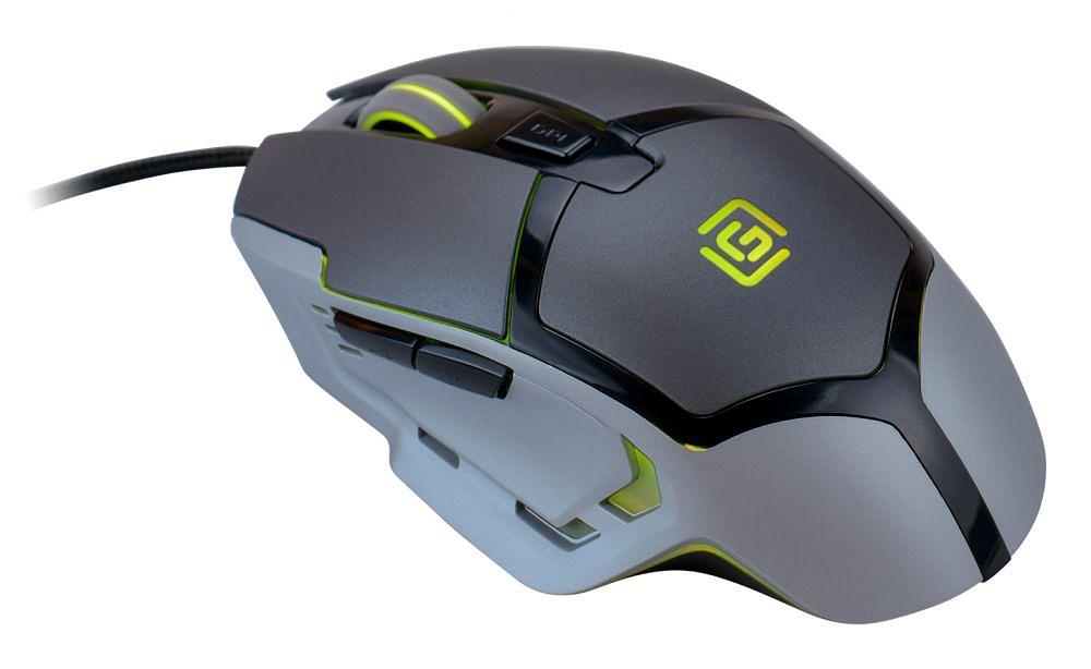 Мышь Оклик 915G HELLWISH V2 черный/серый оптическая (2400dpi) USB (6but) фото 5