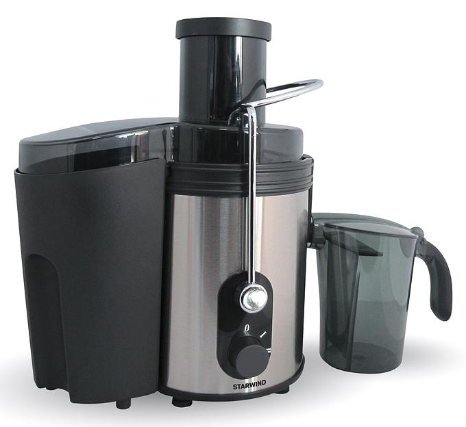 Соковыжималка центробежная Starwind SJ 2424 800Вт рез.сок.:500мл. серебристый/черный фото 1