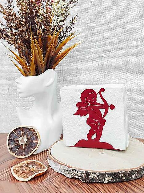 Салфетница Купидон  , держатель для салфеток на стол, Красный цвет фото 2