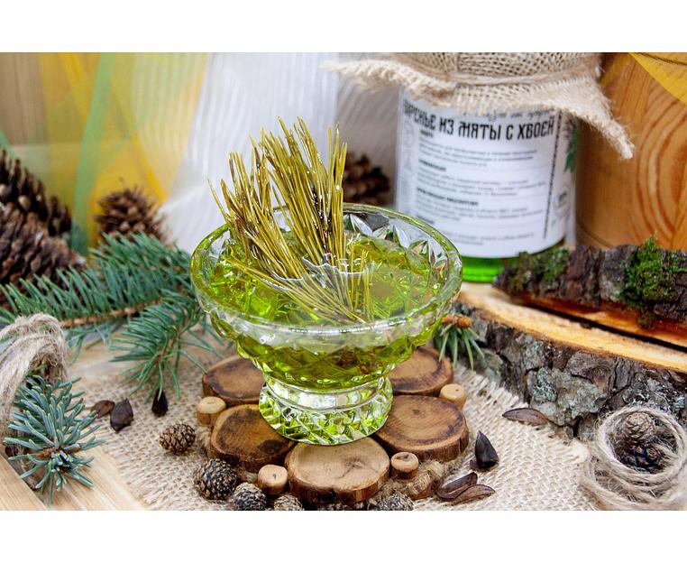 Варенье Добродед из мяты с хвоей баночка Крафт 430 мл опт фото 2