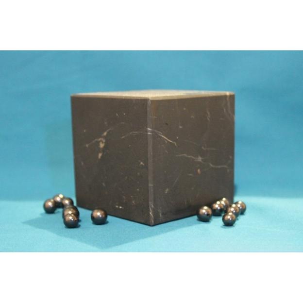 Куб неполированный из шунгита 20×20 см ОПТ фото 2