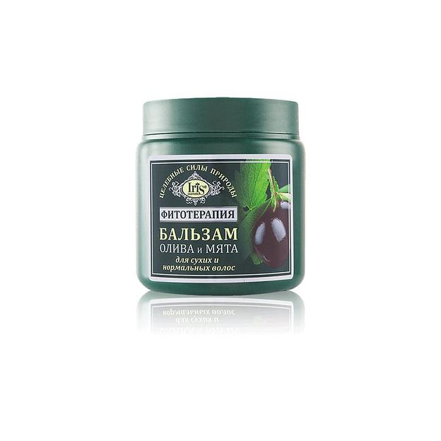 Iris cosmetic фитотерапия бальзам для волос олива+мята 500мл фото 1