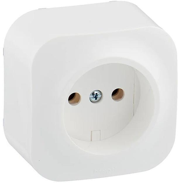 Розетка силовая Legrand Quteo (782210) откр. IP21 белый фото 1