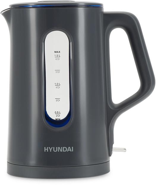 Чайник электрический Hyundai HYK-G4508 1.5л. 1700Вт серый/прозрачный корпус: стекло фото 4