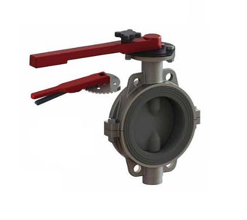 Затвор дисковый с ручным управлением рукоятка DN 125 фото 1