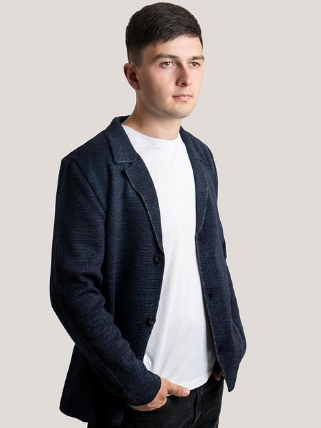 Кардиган мужской «Остап» синий ОПТ фото 3