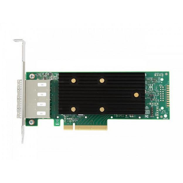 HBA-адаптер Broadcom SAS 9400-16e SGL (05-50013-00) PCIe 3.1 x8 LP, Tri-Mode SAS/SATA/NVMe 12G HBA, 16port(4*ext SFF8644), 3416 IOC фото 1