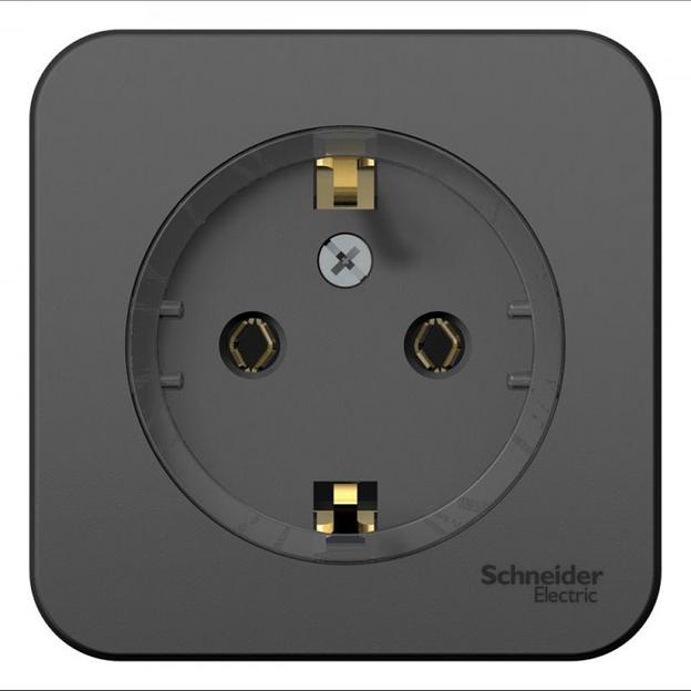 Systeme electric BLNRA110116 BLANCA О/У РОЗЕТКА с заземлением без штор.,(КОМПАКТ) ИЗОЛ.ПЛ.16А, 250В,АНТРАЦИТ фото 1
