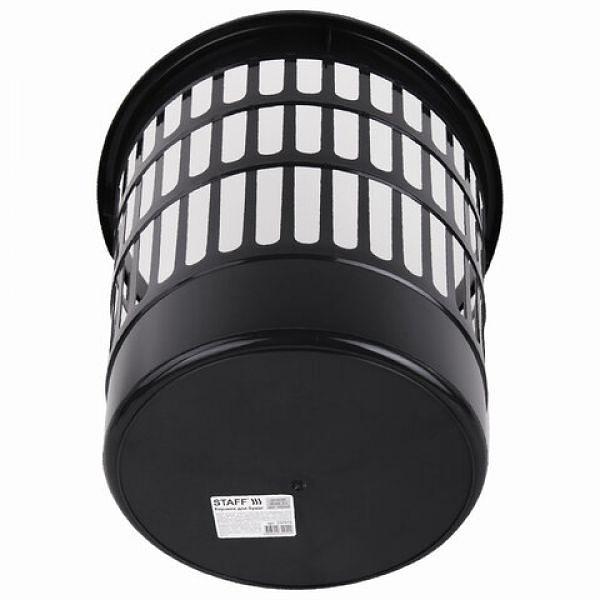 Корзина для бумаг STAFF "Basic" сетчатая, 9 л, черная, 237915 фото 3