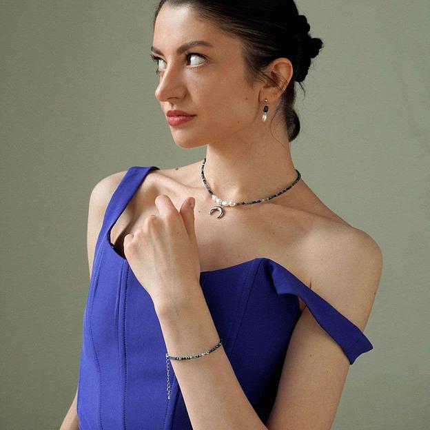 Чокер из синего агата «Песнь океанской глубины», опт фото 2