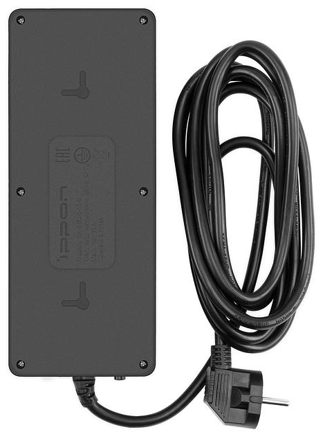 Сетевой фильтр Ippon BK-8-EU-3-16-B 3м (8 розеток) черный (коробка) фото 3