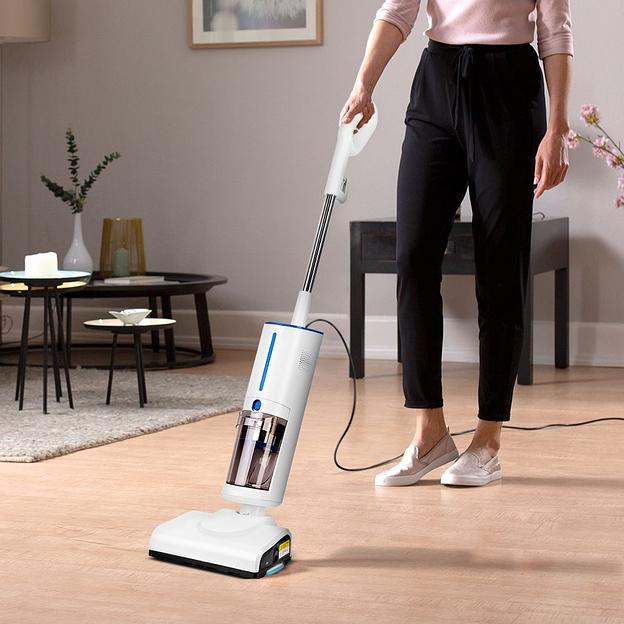 Пылесос паровой Kitfort КТ-5157-3 1000Вт белый/синий фото 2