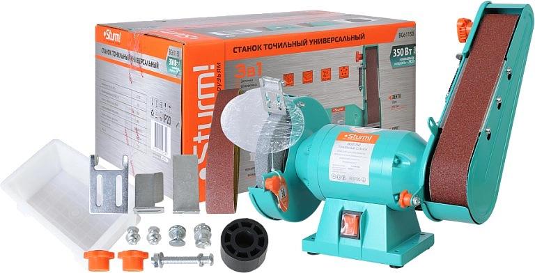 Sturm! BG61150 Точильный дисково-ленточный станок Sturm!,150 мм, 50х686, 350 Вт, АДАПТ.Д.ЗАТОЧКИ СВЕРЛ [BG61150] фото 4