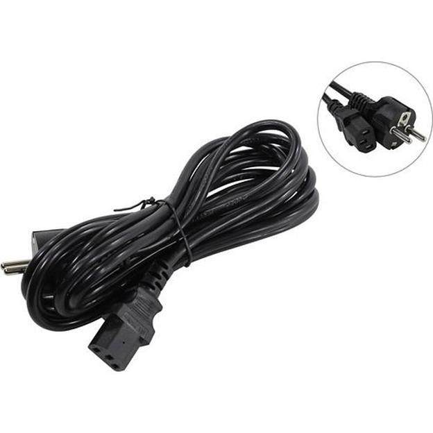 Exegate ES280996RUS Кабель питания ExeGate Special PC-3S (Евровилка Schuko->С13) 3*0.75mm2, CCA, черный, 3м. фото 1