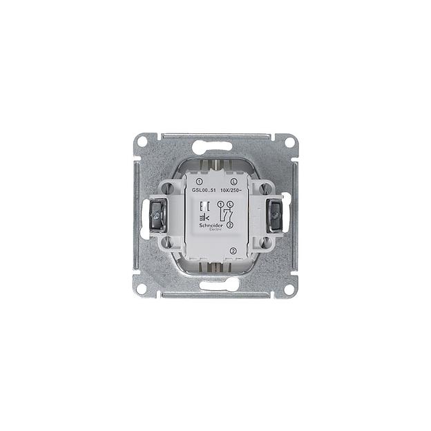 Systeme electric GSL001251 GLOSSA 2-клавишный ВЫКЛЮЧАТЕЛЬ,сх.5,10AX, механизм, ПЛАТИНА фото 3