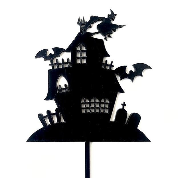 Топпер Хэллоуин Дом 2 черный пластик фото 1