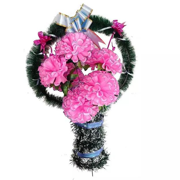 Корзина ритуал. Енирс шафраны с бантом г496-н287 85см фото 1