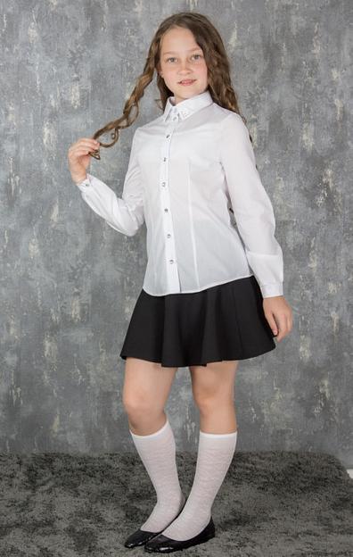 Школьная блузка Энди для девочек, молочная, 2-760_2, опт фото 3