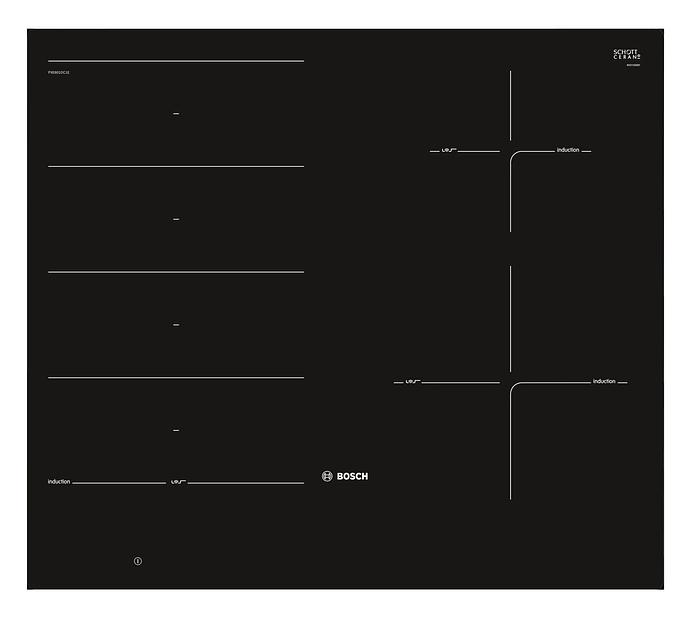 Индукционная варочная поверхность Bosch PXE601DC1E черный фото 2
