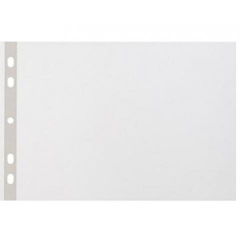 Файлы с перфорацией А5, 35мкр, горизонтальные, прозрачные гладкие, 20шт, Attache фото 1