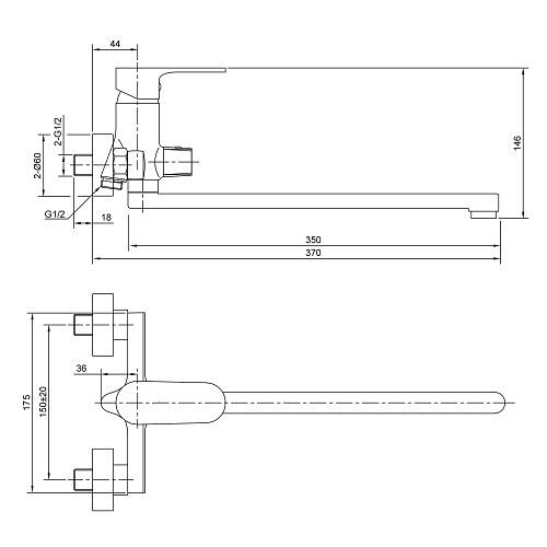Латунный смеситель ванно-душевой одноручный Eleanti Agate фото 9