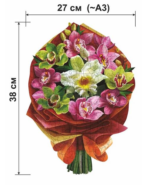 Деревянные пазлы «Орхидея» 27×38 см L (А3) 258 деталей фото 9