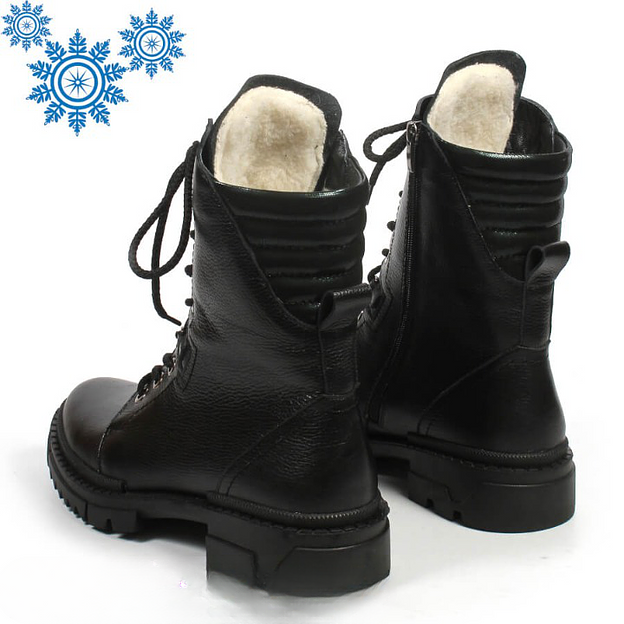 Зимние ботинки TAIS из натуральной кожи, арт.MT320 чёрный ОПТ фото 4