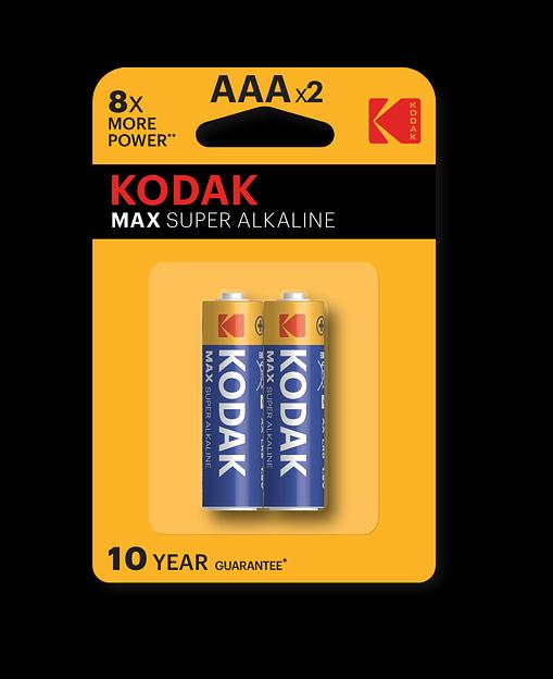 Батарейка Kodak LR03-2BL MAX SUPER Alkaline [K3A-2] (20/100/19800) KODAK Б0005132 фото 1