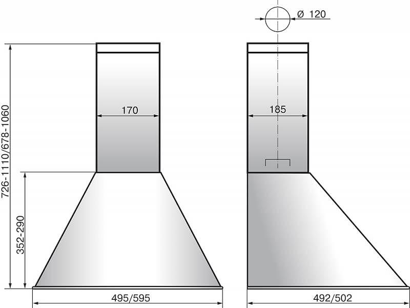 Вытяжка каминная Elikor Эпсилон 50Н-430-П3Л нержавеющая сталь/серебро управление: ползунковое (1 мотор) фото 2