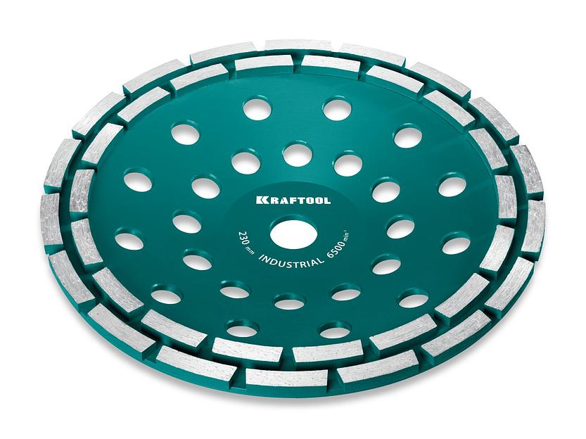KRAFTOOL Double d 230 мм, двухрядная алмазная чашка, INDUSTRIAL (33369-230) фото 1