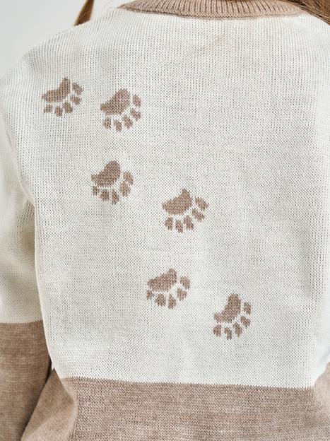 Джемпер «Мишка» светло-коричневый, для девочек ОПТ фото 10