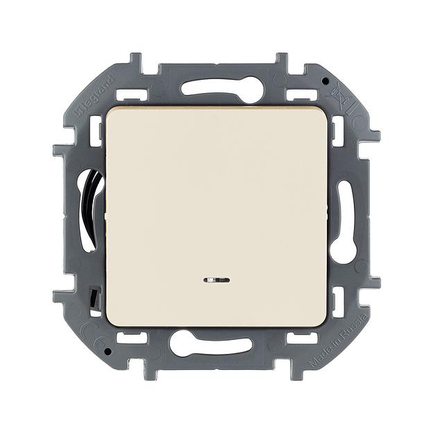 Переключатель одноклавишный с подсветкой Legrand 673661 Inspiria с/у слоновая кость 673661 фото 2