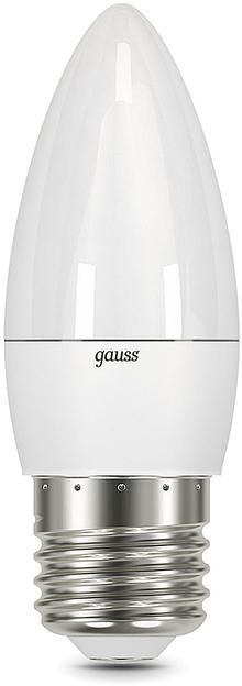 Лампа светодиодная Gauss 103102310 9.5Вт цок.:E27 свеча 220B 6500K св.свеч.бел.хол. (упак.:10шт) фото 2