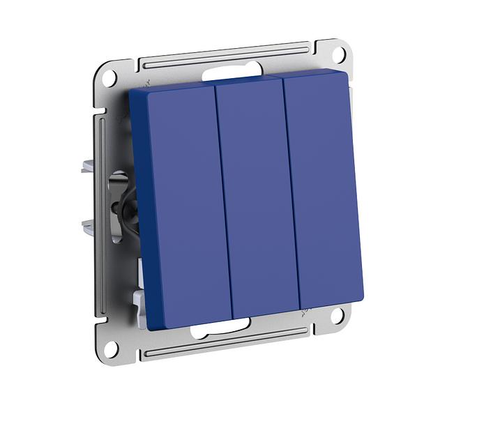 ATLASDESIGN выключатель трехклавишный, сх.1+1+1, 10АХ, механизм, АКВАМАРИН фото 2