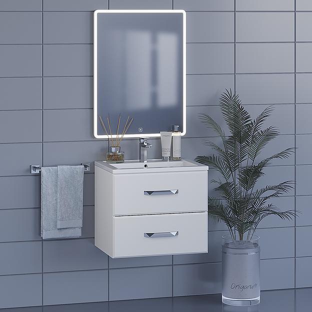 Тумба под раковину для ванной Uperwood Foster 60 см, подвесная, белая фото 5