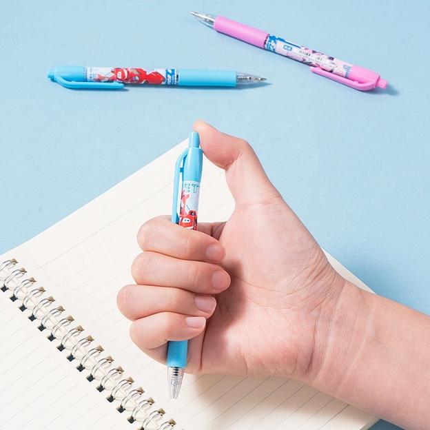 Ручка шариков. автоматическая Deli Super Wings (EQ61-BL) ассорти d=0.7мм син. черн. 1стерж. пулевидный пиш. наконечник кругл. резин. манжета чернила пониженной вязкости фото 2