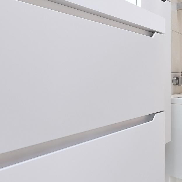 Тумба с раковиной для ванной Uperwood Tanos New 50 см, подвесная, белая фото 4