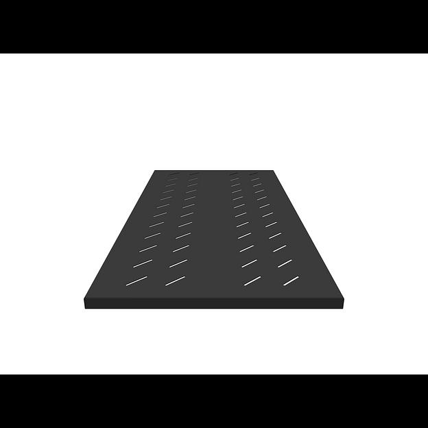 Полка стационарная усиленная для шкафов глубиной 1200мм, (глубина полки 950мм) распределенная нагрузка 120кг, цвет-черный (SNR-SHELF-12095-120B) фото 2