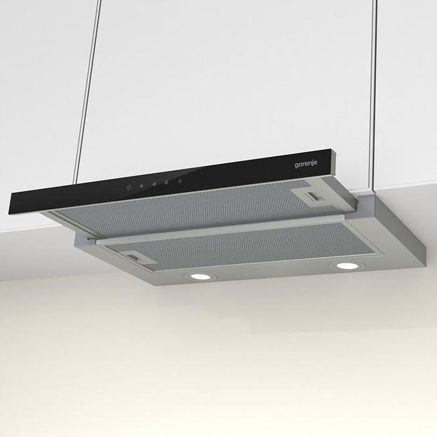 Вытяжка встраиваемая Gorenje TH64E3SGB черный управление: сенсорное (1 мотор) фото 6