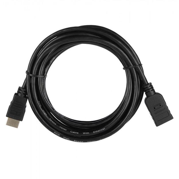 Кабель ACD Кабель ACD-DHHF1-30B |ACD-DHHF1-30B| HDMI 1.4, Golden Plated,19m/19f, HDMI extension, Черный, 3м |ACD-DHHF1-30B| (742286) фото 1